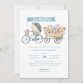 Einladung zu einer hiesigen Baby-Dusche - Blauer B (Vorderseite)