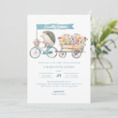 Einladung zu einer hiesigen Baby-Dusche - Blauer B (Stehend Vorderseite)