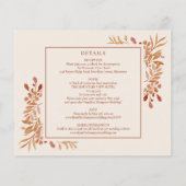 Einladung zu einer Hochzeit im Herbst mit einem Fo (Rückseite)