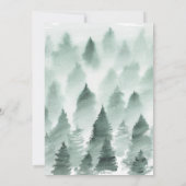 Einladung zu einer Hochzeit in Grün und Gold (Rückseite)