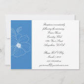 Einladung zu einer Hochzeit in Tropenblau und Grün (Rückseite)