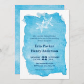 Einladung zu einer Hochzeitsfeier mit Meeresfrücht (Vorne/Hinten)