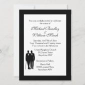 Einladung zu einer klassischen White Gay Hochzeit (Vorderseite)