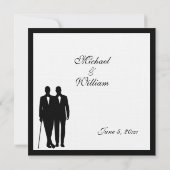 Einladung zu einer klassischen White Gay Hochzeit (Rückseite)