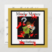 EINLADUNG ZU EINER KRIMI-WOCHENENDEN-KARTE (Vorne/Hinten)