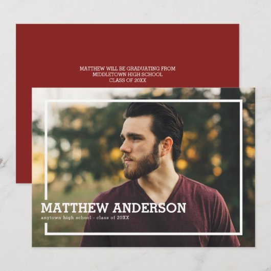 Einladung zu einer kühlen Foto-Graduierungspartei (Vorne/Hinten)