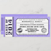 Einladung zu einer Lila- und Black Graduation Part (Vorne/Hinten)