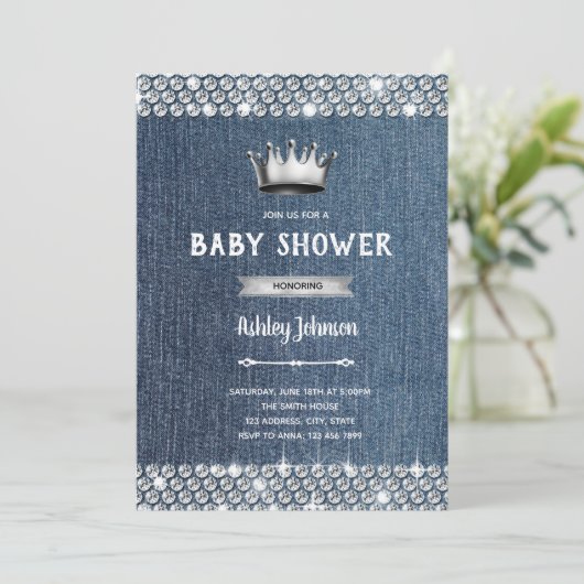 Einladung zu einer Mini-Babydusche (Stehend Vorderseite)