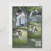 Einladung zu einer Minimalskripthochzeit (Rückseite)