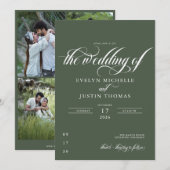 Einladung zu einer Minimalskripthochzeit (Vorne/Hinten)