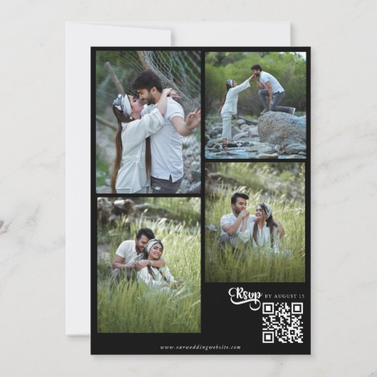 Einladung zu einer Minimalskripthochzeit (Rückseite)