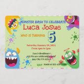 Einladung zu einer Monster-Bash-Feier (Vorderseite)