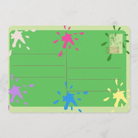 Einladung zu einer Monster-Bash-Feier (Rückseite)