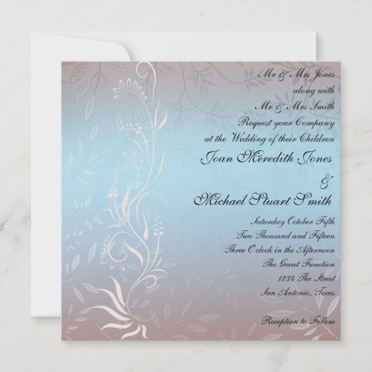 Einladung zu einer neuen Blauen Hochzeit (Vorderseite)