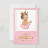 Einladung zu einer Pink and Gold Baby Dusche (Vorderseite)