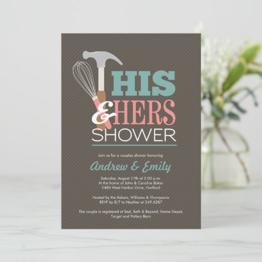 Einladung zu einer praktischen Dusche (Stehend Vorderseite)