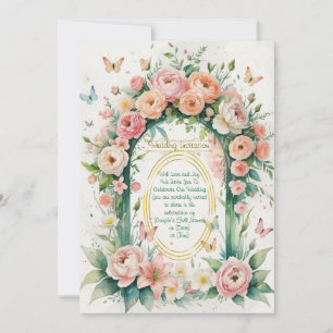 "Einladung zu einer romantischen Blumenfeier" Einladung