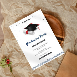 Einladung zu einer sauberen und klassischen Gradui