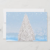 Einladung zu einer schneebedeckten Baum-Feier (Rückseite)