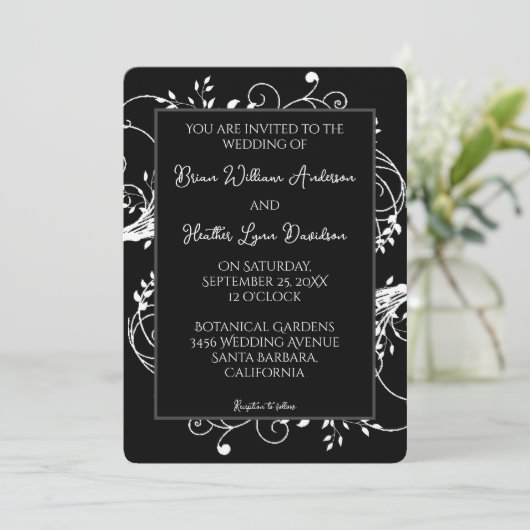 Einladung zu einer Schwarzen Blüh (Stehend Vorderseite)