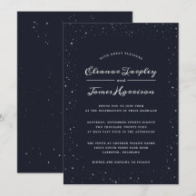 Einladung zu einer Starry Night-Farbhochzeit mit i