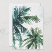 Einladung zu einer Tropendusche mit Palmen (Rückseite)