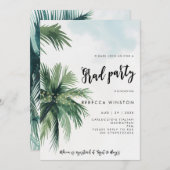 Einladung zu einer Tropendusche mit Palmen (Vorne/Hinten)