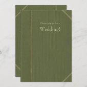 Einladung zu einer Vintagen Hochzeit im Grünen (Vorne/Hinten)