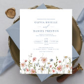 Einladung zu einer Wildblume in Haushaltsfarben