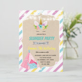 Einladung zu Einhornteepee (Stehend Vorderseite)