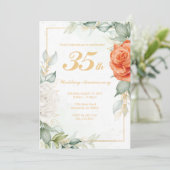 Einladung zu eleganter Script-Blume (Stehend Vorderseite)