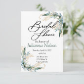 Einladung zu Eukalyptus und Gold (Stehend Vorderseite)