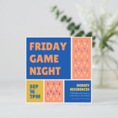 Einladung zu Farbblockspielen (Stehend Vorderseite)