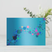 Einladung zu farbenfrohen Spots (Stehend Vorderseite)