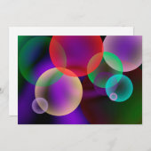 Einladung zu farbigen Blasen (Vorne/Hinten)