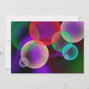 Einladung zu farbigen Blasen