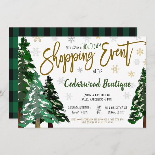 Einladung zu Feiertagen (Vorne/Hinten)