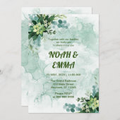 Einladung zu frischen, sauberen, weißen und grünen (Vorne/Hinten)