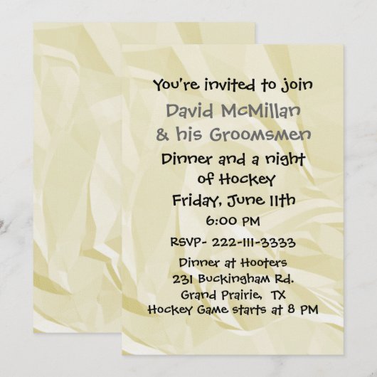 Einladung zu Fun Bachelor Party (Vorne/Hinten)