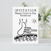 Einladung zu Fun Barbecue (Stehend Vorderseite)