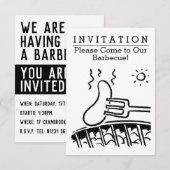 Einladung zu Fun Barbecue (Vorne/Hinten)