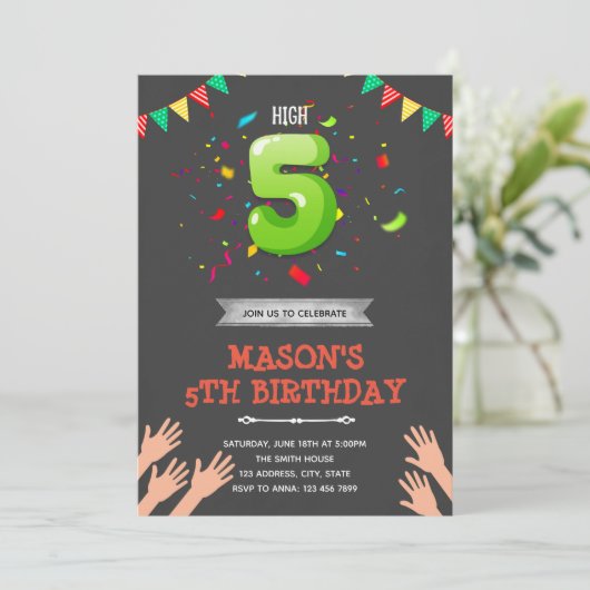 Einladung zu fünf Jahren (Stehend Vorderseite)