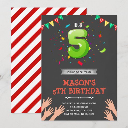 Einladung zu fünf Jahren (Vorne/Hinten)