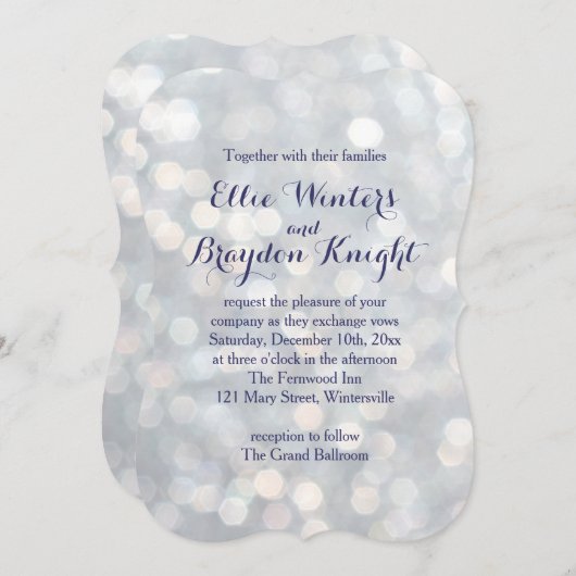 Einladung zu funkelnd Hochzeiten (Vorne/Hinten)