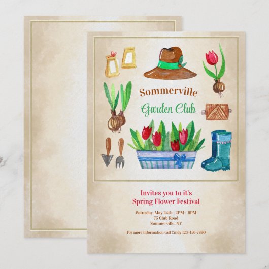 Einladung zu Gartenbauelementen (Vorne/Hinten)