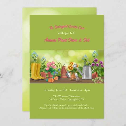 Einladung zu Gartenbauelementen (Vorne/Hinten)