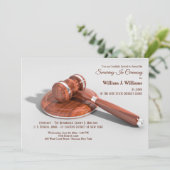 Einladung zu Gavel und Sound Block (Stehend Vorderseite)