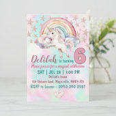 Einladung zu Geburtstagsfeiern für Mädchen (Stehend Vorderseite)