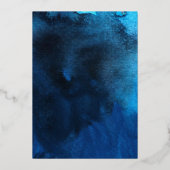 Einladung zu geometrischen Blauen und Gold-Hochzei (Rückseite)