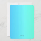 Einladung zu geometrischer Blauer Glorie (Rückseite)